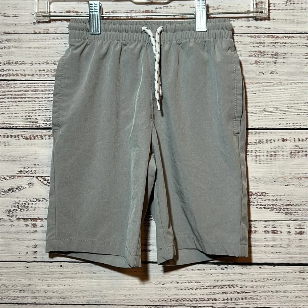 First Wave Pull-On Crosshatch Synthetic Shorts Gray 8 Big Boys